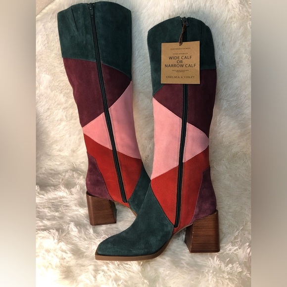 Chelsea & Violet Multicolor Heeled Boots size 7:5 NWT - Picture 10 of 16